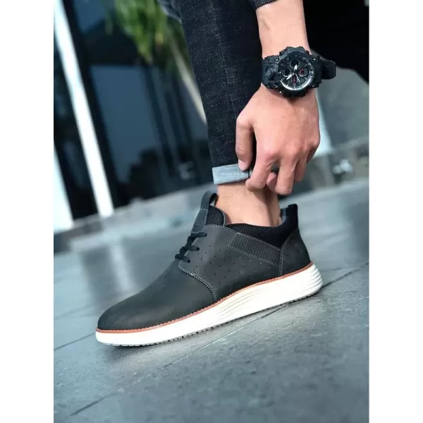 Arkbird Leather Loafers Casual SlipOn Sneaker Shoes for MenBlack2211