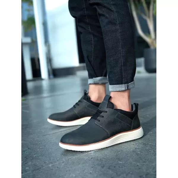 Arkbird Leather Loafers Casual SlipOn Sneaker Shoes for MenBlack2211