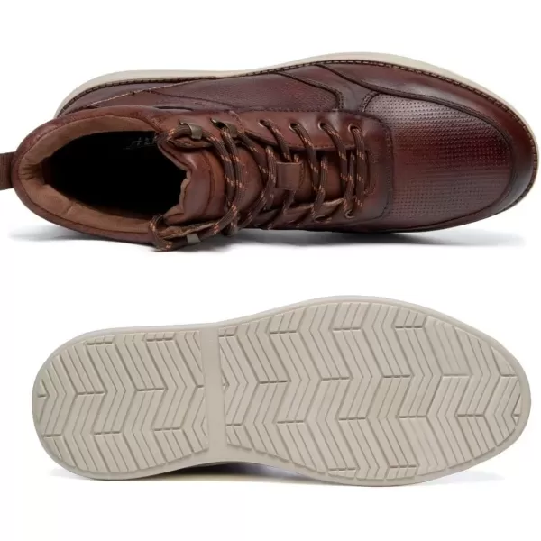 Arkbird Leather Loafers Casual SlipOn Sneaker Shoes for MenBrown333