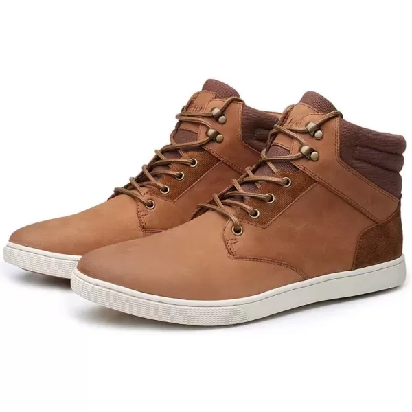 Arkbird Casual Sneaker Shoes Laceup Leather Chukka Boots for Men817brown