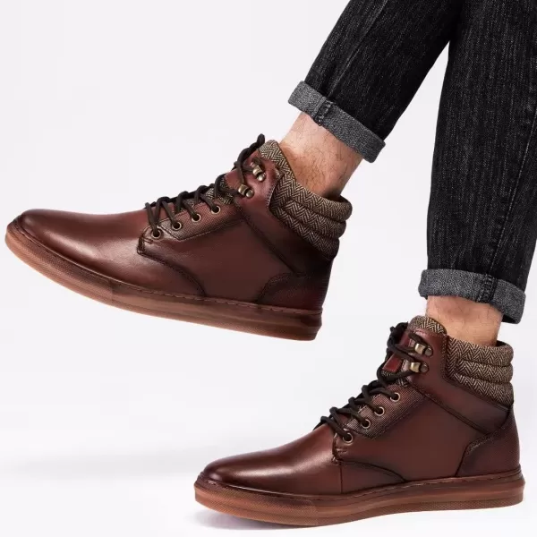 Arkbird Casual Sneaker Shoes Laceup Leather Chukka Boots for Men817light Brown