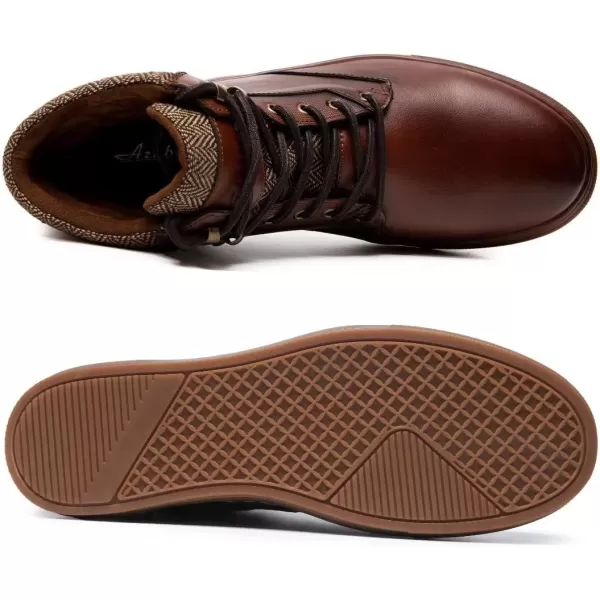 Arkbird Casual Sneaker Shoes Laceup Leather Chukka Boots for Men817light Brown