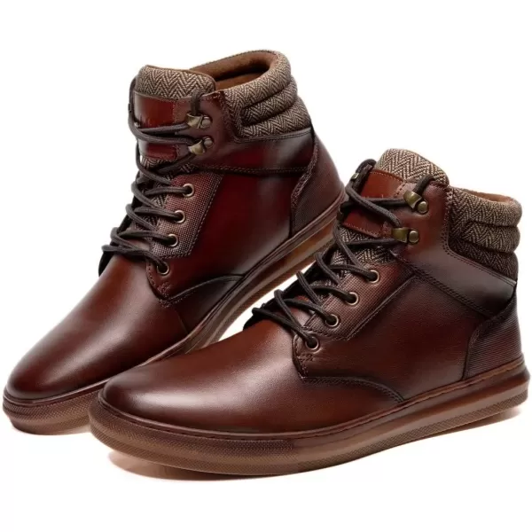 Arkbird Casual Sneaker Shoes Laceup Leather Chukka Boots for Men817light Brown