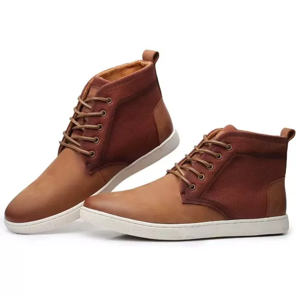 Arkbird Casual Sneaker Shoes Laceup Leather Chukka Boots for Men818brown