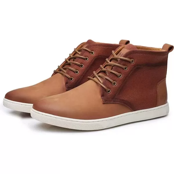 Arkbird Casual Sneaker Shoes Laceup Leather Chukka Boots for Men818brown