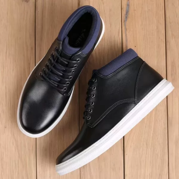 Arkbird Casual Sneaker Shoes Laceup Leather Chukka Boots for Men98black