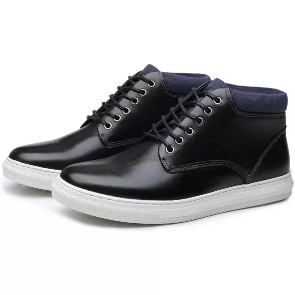 Arkbird Casual Sneaker Shoes Laceup Leather Chukka Boots for Men98black
