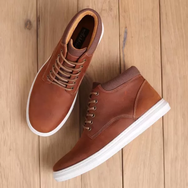 Arkbird Casual Sneaker Shoes Laceup Leather Chukka Boots for Men98tan