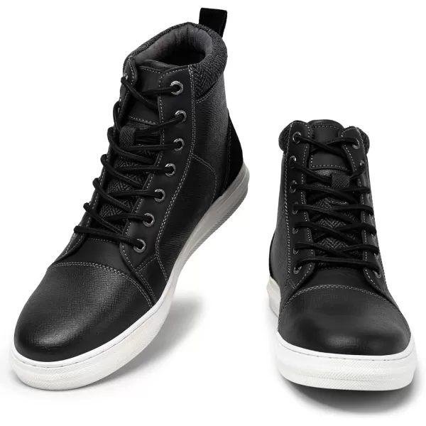 Arkbird Casual Sneaker Shoes Laceup Leather Chukka Boots for MenBlack2266