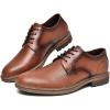 imageMens Oxford Casual LaceUp Dress Shoes Brown 105