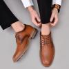 imageMens Oxford Casual LaceUp Dress Shoes Brown 105