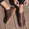 imageMens Oxford Sneakers Casual Dressy Shoes for Men Wingtip Brogue Oxfords Leather Shoe Coffee Size 115