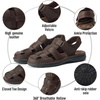 image:imageArkbird Mens Sandals Closed Toe Leather Fisherman Outdoor Hiking Sport Shoes SummerChcoffee81