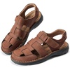 image:imageArkbird Mens Sandals Closed Toe Leather Fisherman Outdoor Hiking Sport Shoes SummerChbrown81