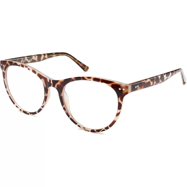 SOJOS Cateye Blue Light Glasses for Women Oversized Computer Blue Blocker Glasses SJ5138 Leopard FrameAntiBlue Light LensBrown Leopard