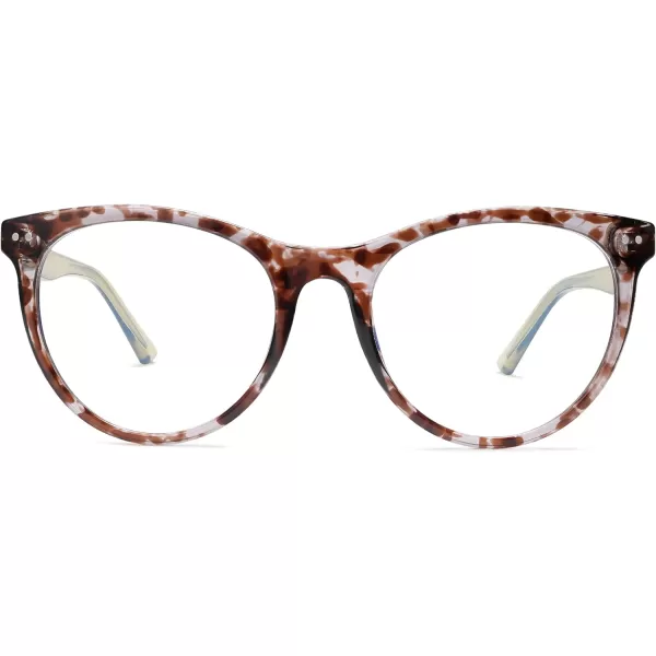 SOJOS Cateye Blue Light Glasses for Women Oversized Computer Blue Blocker Glasses SJ5138 Leopard FrameAntiBlue Light LensBrown Pattern