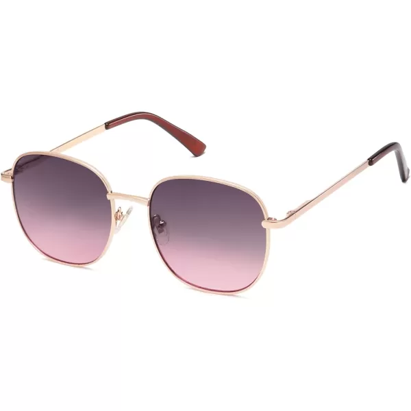 SOJOS Classic Square Sunglasses for Women Men with Spring Hinge Sunnies SJ1137Rose GoldGreyamprose