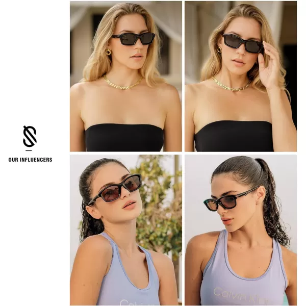 SOJOS Futuristic Polarized Acetate Sunglasses for Women Small Faces Women Trendy Sun Glasses SJ2294Leopard