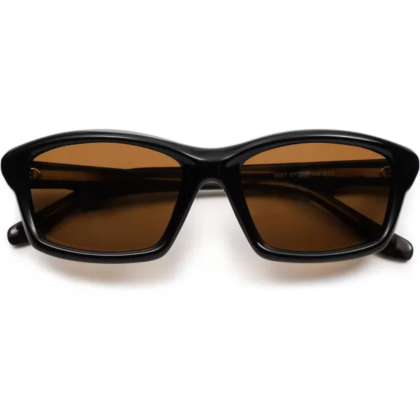 SOJOS Futuristic Polarized Acetate Sunglasses for Women Small Faces Women Trendy Sun Glasses SJ2294Leopard