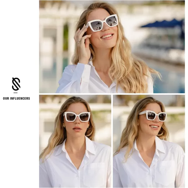 SOJOS Retro Oversized Polarized Cat Eye Sunglasses Womens Vintage Shades Trendy Stylish Sunnies SJ2291BrownBrown Lens