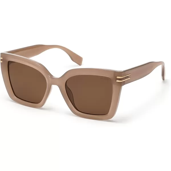 SOJOS Retro Oversized Polarized Cat Eye Sunglasses Womens Vintage Shades Trendy Stylish Sunnies SJ2291BrownBrown Lens