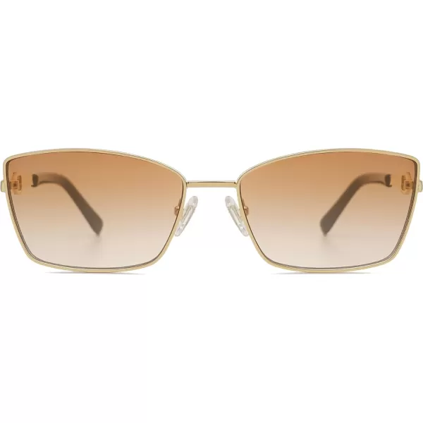SOJOS Retro Rectangle Sunglasses for Women and MenVintage Narrow Square Womens Shades SJ1221GoldGrey