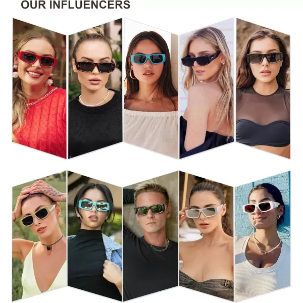 SOJOS Retro Trendy Rectangle Polarized Sunglasses 80s 90s Y2K Stylish Designer SunniesDark TortoiseGrey