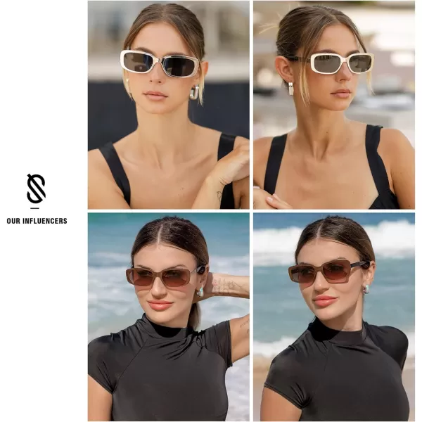 SOJOS Small Face Sunglasses Womens Men Trendy Y2K Designer Cute Shades PetiteBlack