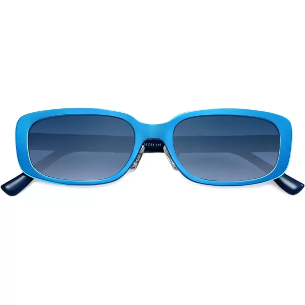 SOJOS Small Face Sunglasses Womens Men Trendy Y2K Designer Cute Shades PetiteBlue