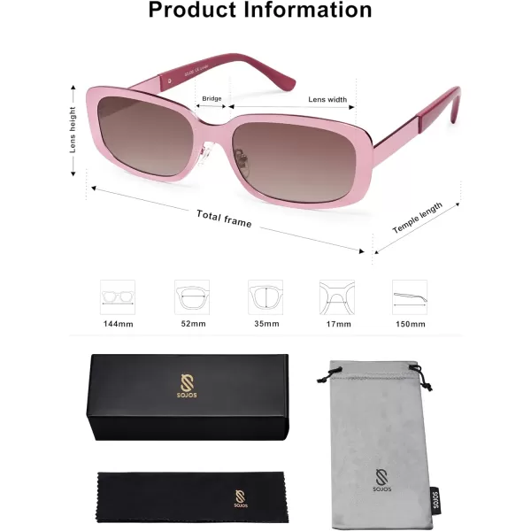 SOJOS Small Face Sunglasses Womens Men Trendy Y2K Designer Cute Shades PetiteRed