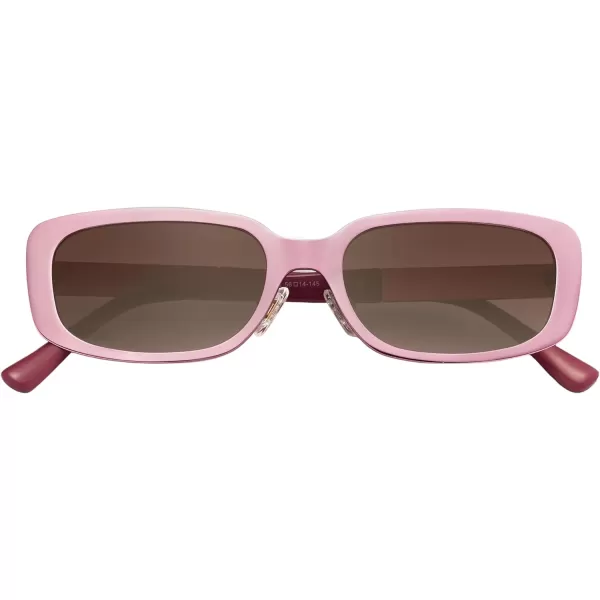 SOJOS Small Face Sunglasses Womens Men Trendy Y2K Designer Cute Shades PetiteRed