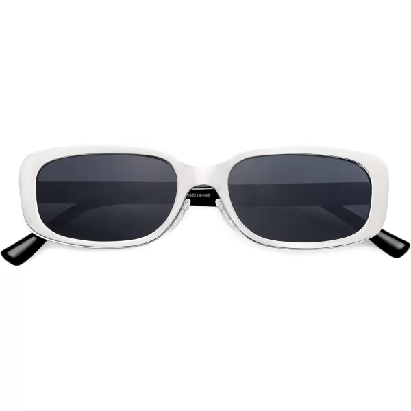 SOJOS Small Face Sunglasses Womens Men Trendy Y2K Designer Cute Shades PetiteSilver
