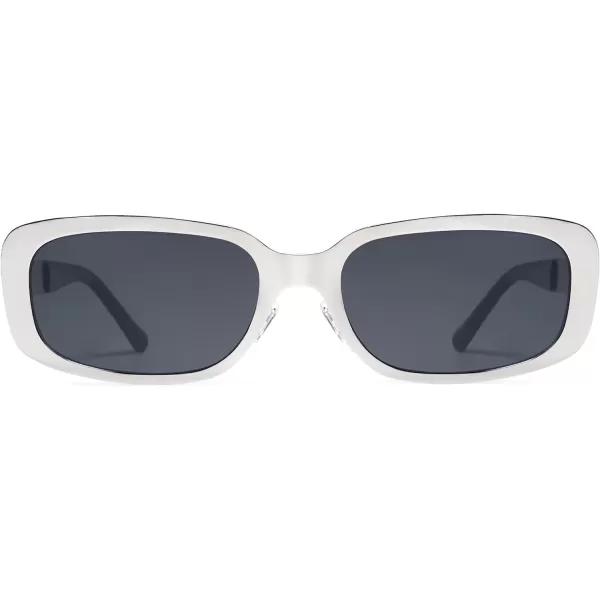 SOJOS Small Face Sunglasses Womens Men Trendy Y2K Designer Cute Shades PetiteSilver
