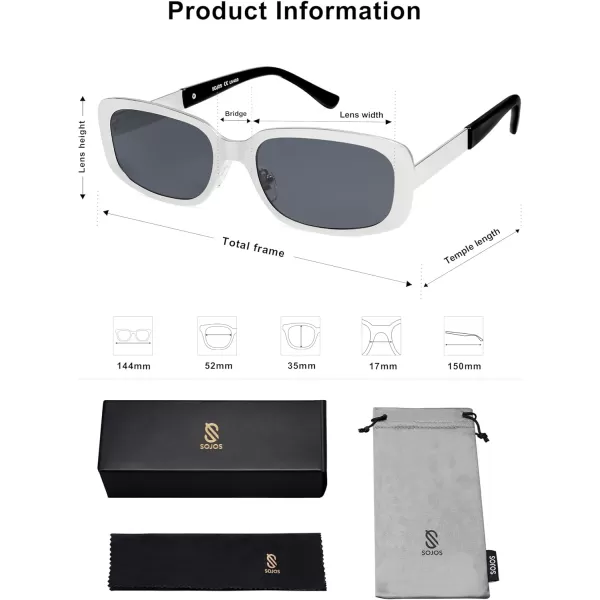 SOJOS Small Face Sunglasses Womens Men Trendy Y2K Designer Cute Shades PetiteSilver