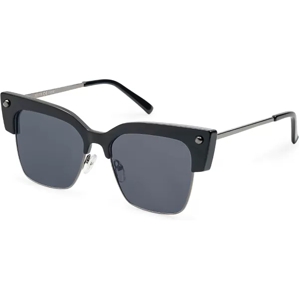 SOJOS Trendy Oversized Cat Eye Polarized Sunglasses Womens Large Square Cateye Sun Glasses SJ2303Black