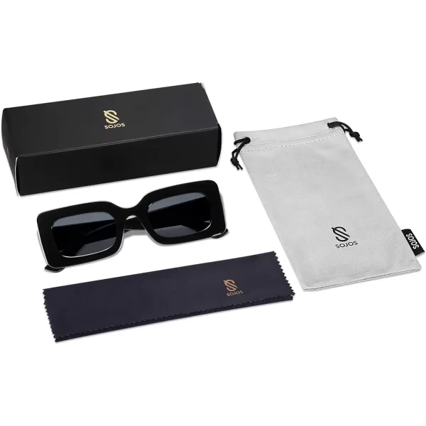 SOJOS Trendy Sunglasses for Women and MenBlack