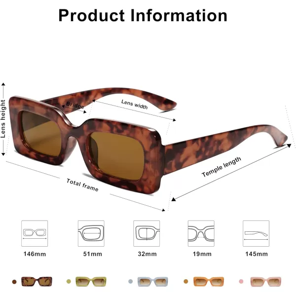 SOJOS Trendy Sunglasses for Women and MenBrown