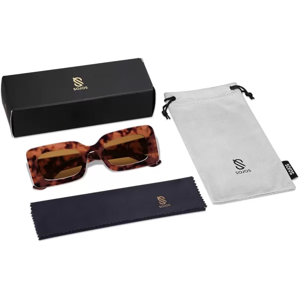 SOJOS Trendy Sunglasses for Women and MenBrown