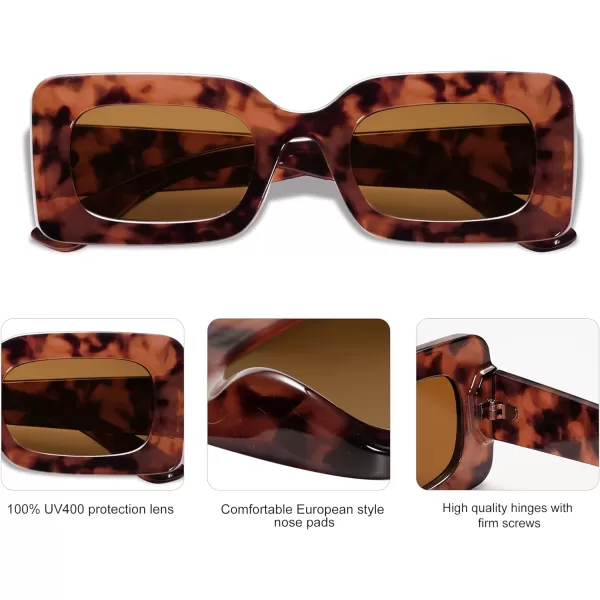 SOJOS Trendy Sunglasses for Women and MenBrown