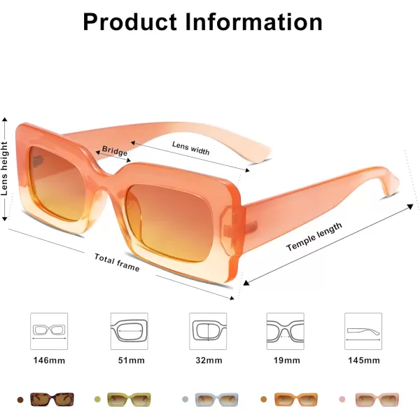 SOJOS Trendy Sunglasses for Women and MenGradient Orange