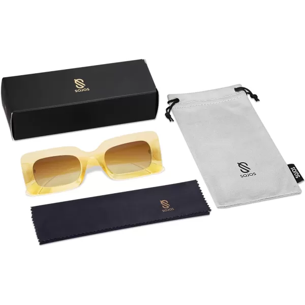 SOJOS Trendy Sunglasses for Women and MenGradient Yellow