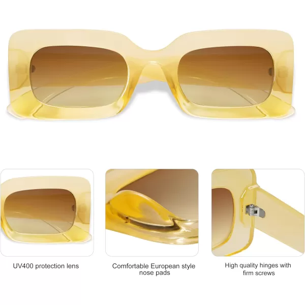 SOJOS Trendy Sunglasses for Women and MenGradient Yellow