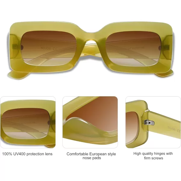 SOJOS Trendy Sunglasses for Women and MenGreen