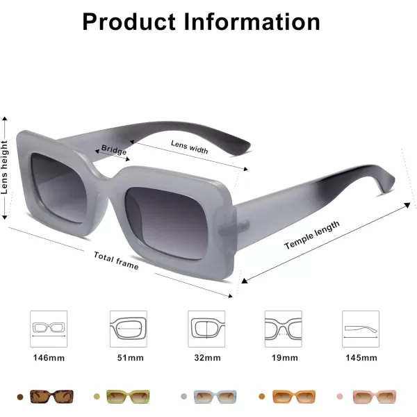 SOJOS Trendy Sunglasses for Women and MenGrey