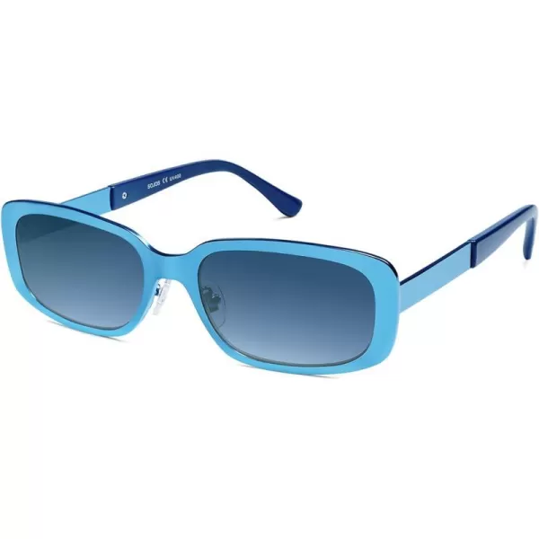 SOJOS Small Face Sunglasses Womens Men Trendy Y2K Designer Cute Shades PetiteBlue