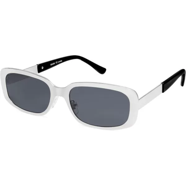 SOJOS Small Face Sunglasses Womens Men Trendy Y2K Designer Cute Shades PetiteSilver