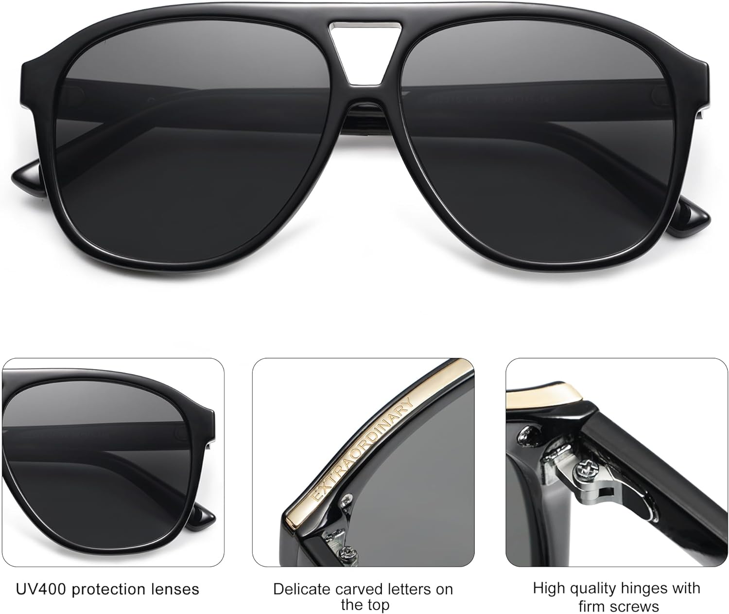 SOJOS Retro Trendy Aviator Sunglasses for Women Men Classic Vintage UV400 Aviators SJ2315BlackGrey