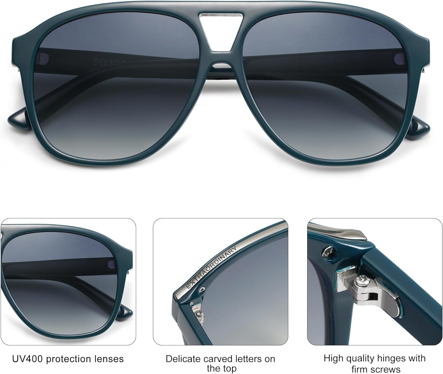 SOJOS Retro Trendy Aviator Sunglasses for Women Men Classic Vintage UV400 Aviators SJ2315BlueGradient Blue