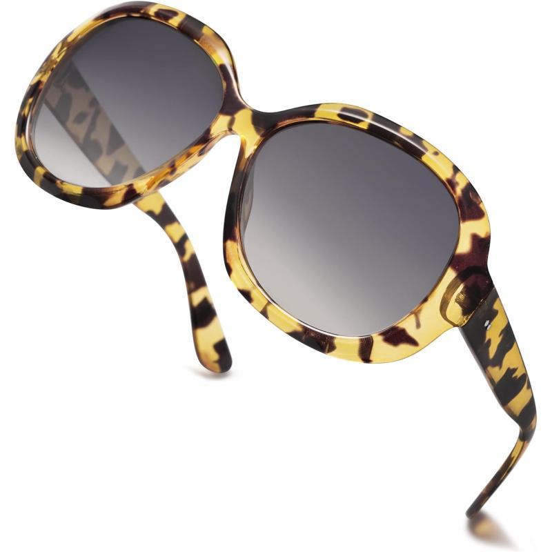 SOJOS Vintage Polarized Sunglasses Womens Trendy Oversize Big Frame Sun Glasses UV Protection SJ2209Yellow Tortoise Grey