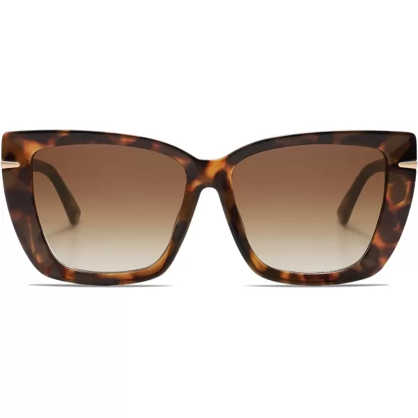 SOJOS Oversized Cat Eye Sunglasses Womens Retro Vintage 70s Trendy Stylish Shades SJ2231Brown TortoiseBrown